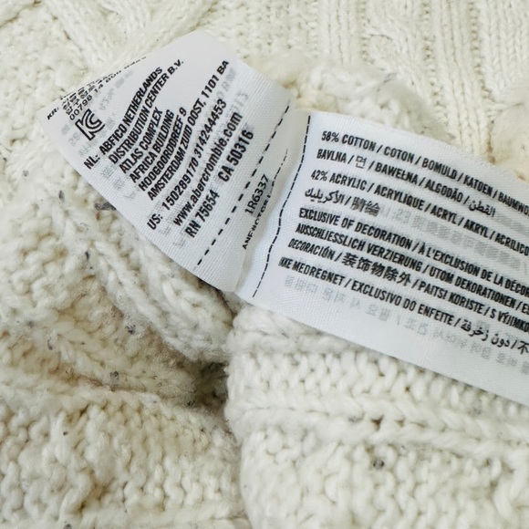 Abercrombie & Fitch Knitted Mockneck Sweater - Ivory - XS - Picture 15 of 15